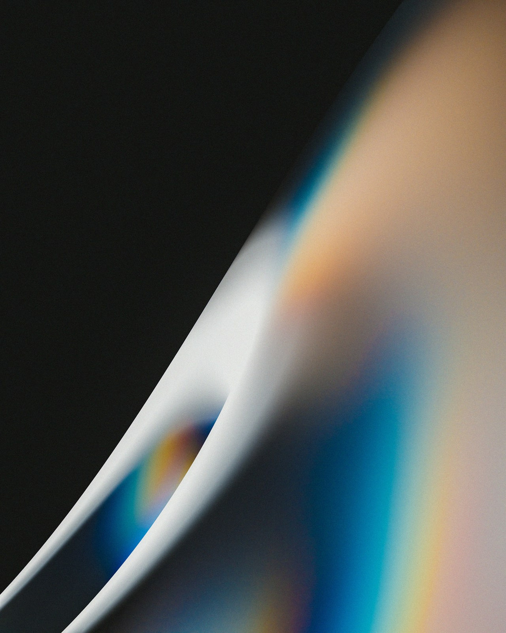 a close up of a white and blue object, Ultra