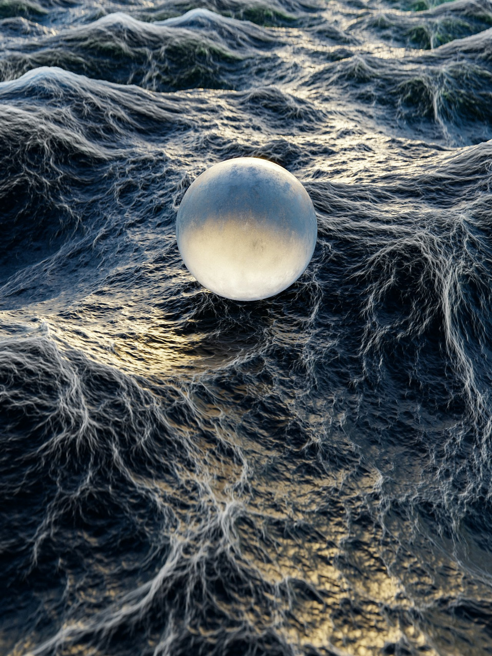 a white egg on a feather, Ultra